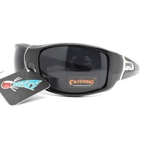 Pugs Customs Style 911 Black Wrap  Sunglasses - NEW CONDITION